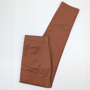 Banana Republic Core Temp Chino Pants Mens 33x34 Rust Orange Slim Fit Flat Front